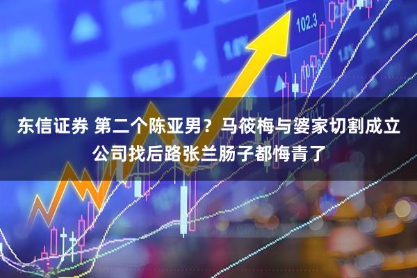 东信证券 第二个陈亚男？马筱梅与婆家切割成立公司找后路张兰肠子都悔青了